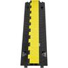 VEVOR Cable Protector Ramp, 91.8x25x4.3 Cm 2 Channel, 9979 Kg/axle Capacity Heavy Duty TPU Wire Cord Cover Ramp Hose Protector Ramp Driveway