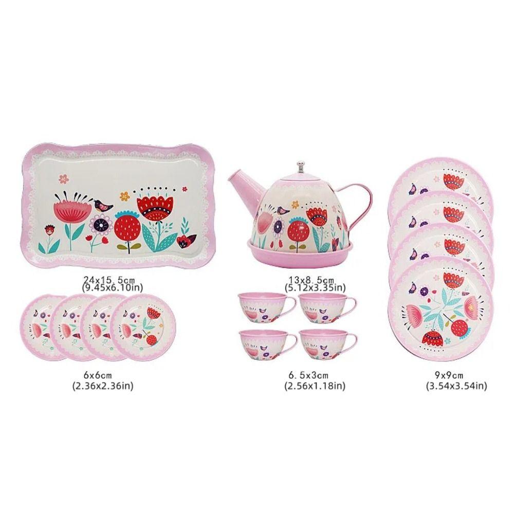 Metal Material Teapot Kitchen Toy Role Play Afternoon Tea Pretend Play  Boys Girls