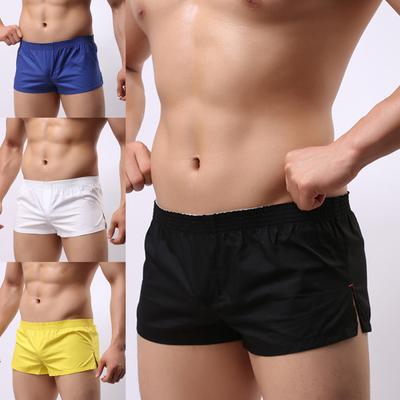 Soutong Men Skin-friendly Underpants Breathable Cotton Blend Elastic Waistband Boxer Brief for Gym Sports