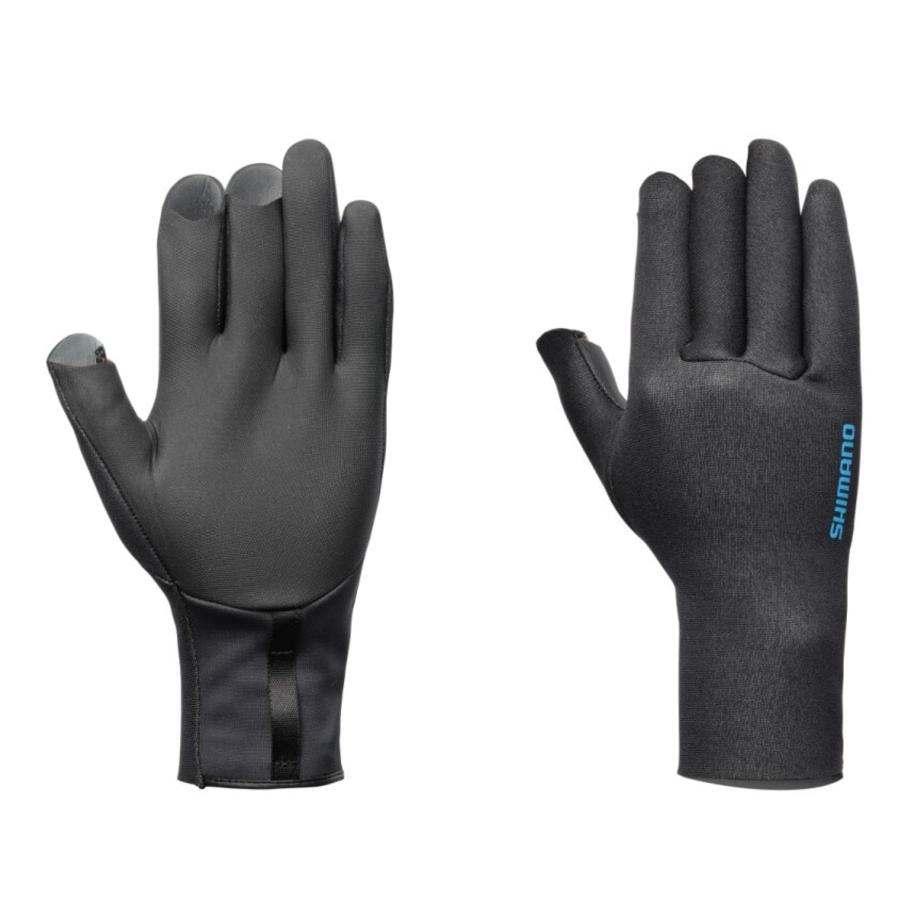 

Shimano 03 Double Chloroprene Size M Gloves, 3-Piece Cut, GL-051Y, Black, чёрный