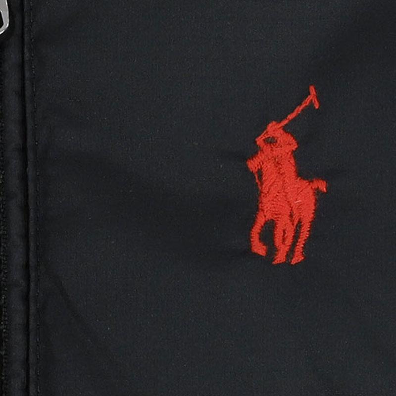 Polo Ralph Lauren Doudoune Enfants Capuche Zippée Logo Manches Longues Vestes Enfants Noir 323940328-001