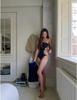 Sexy Summer Monokini Bikini Set One Piece Swimsuit for Women High Waisted Halter Neck Push Up Bohemian