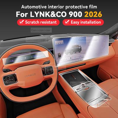 For LYNK&CO 900 2026 TPU Transparent Protect Film Interior Sticker Center Console Navigator Gear Panel Car Accessories