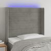 VidaXL LED Headboard Bedroom Furniture Single Bed Accessory Headboard Bed Frame Interior Light Grey 3124224
