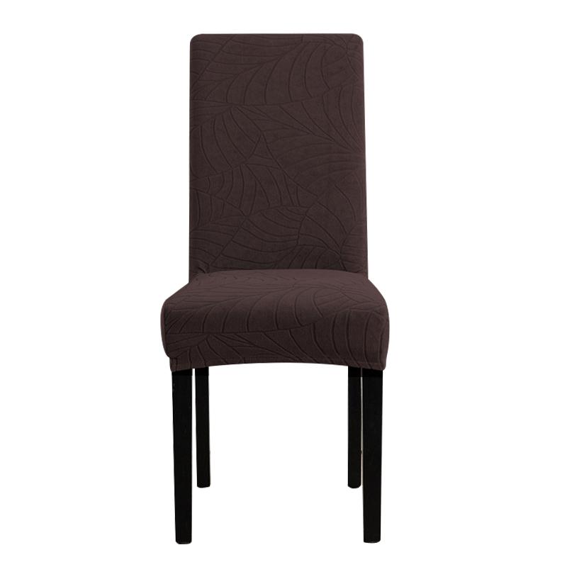 

1/2/4PCS Premium Stretch Jacquard Chair Covers Fits Most Chairs Dining Room Restaurant Home Decor Leaf Pattern Chair Slipcover 1PC кавовий