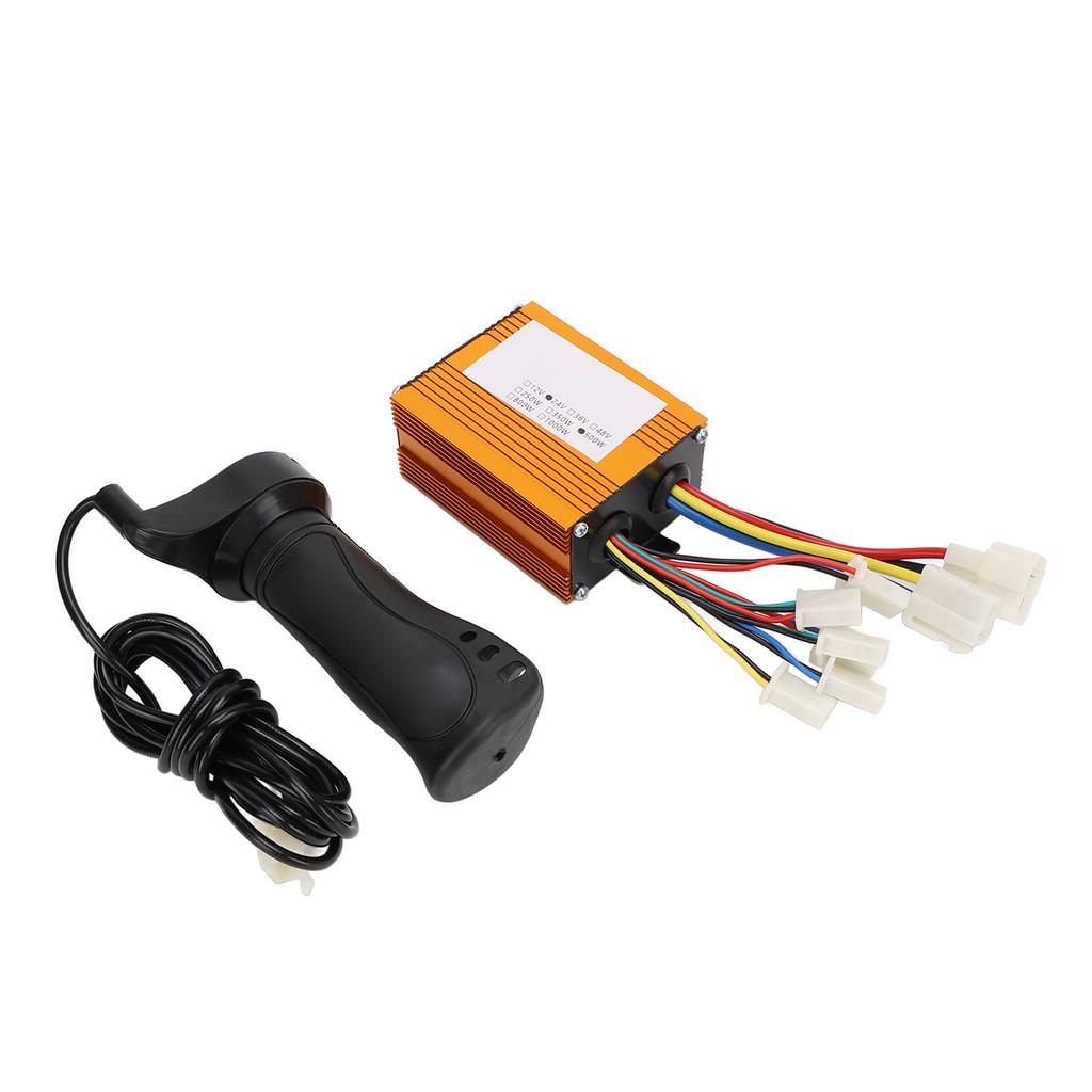 Motor Speed Controller Throttle Grip Set 24V 500W Brush Motor Control Box for Electric Bike Tricycle