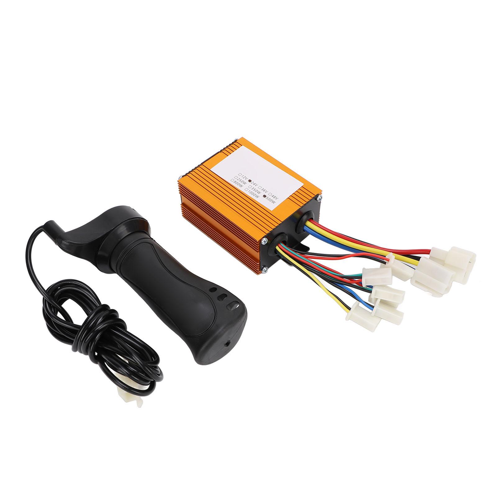 

Motor Speed Controller Throttle Grip Set 24V 500W Brush Motor Control Box for Electric Bike Tricycle Scooter