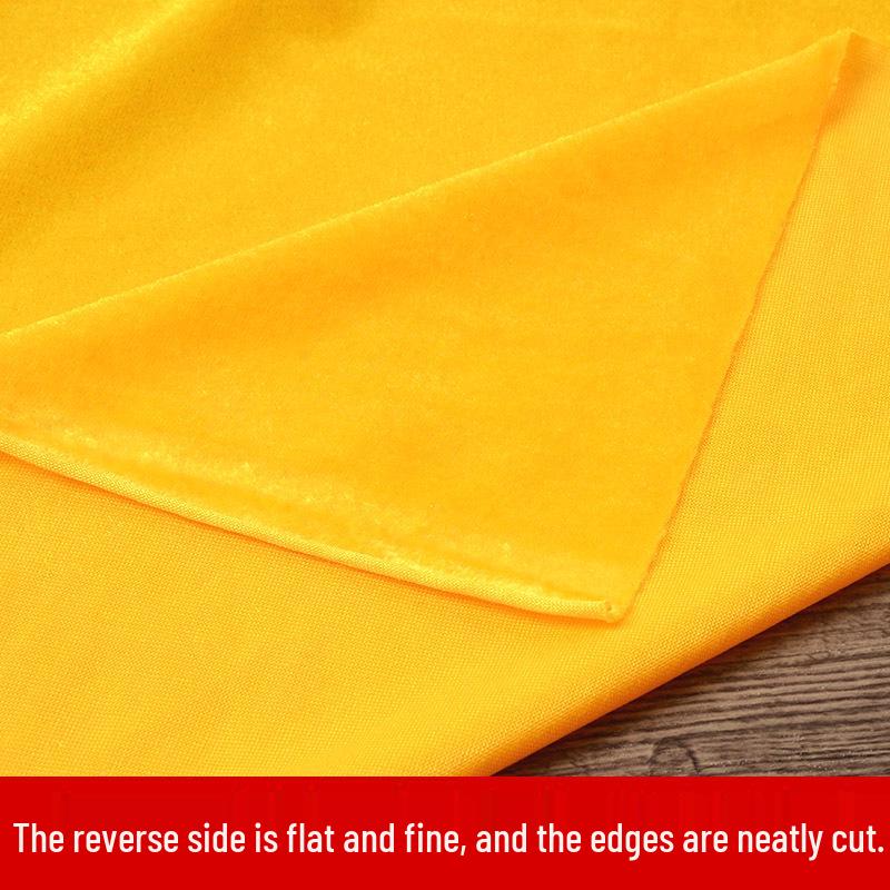 Jednobarwna tkanina aksamitna w kolorze złotym do zasłon scenicznych, obrusów, tkanin dekoracyjnych i projektów DIY
