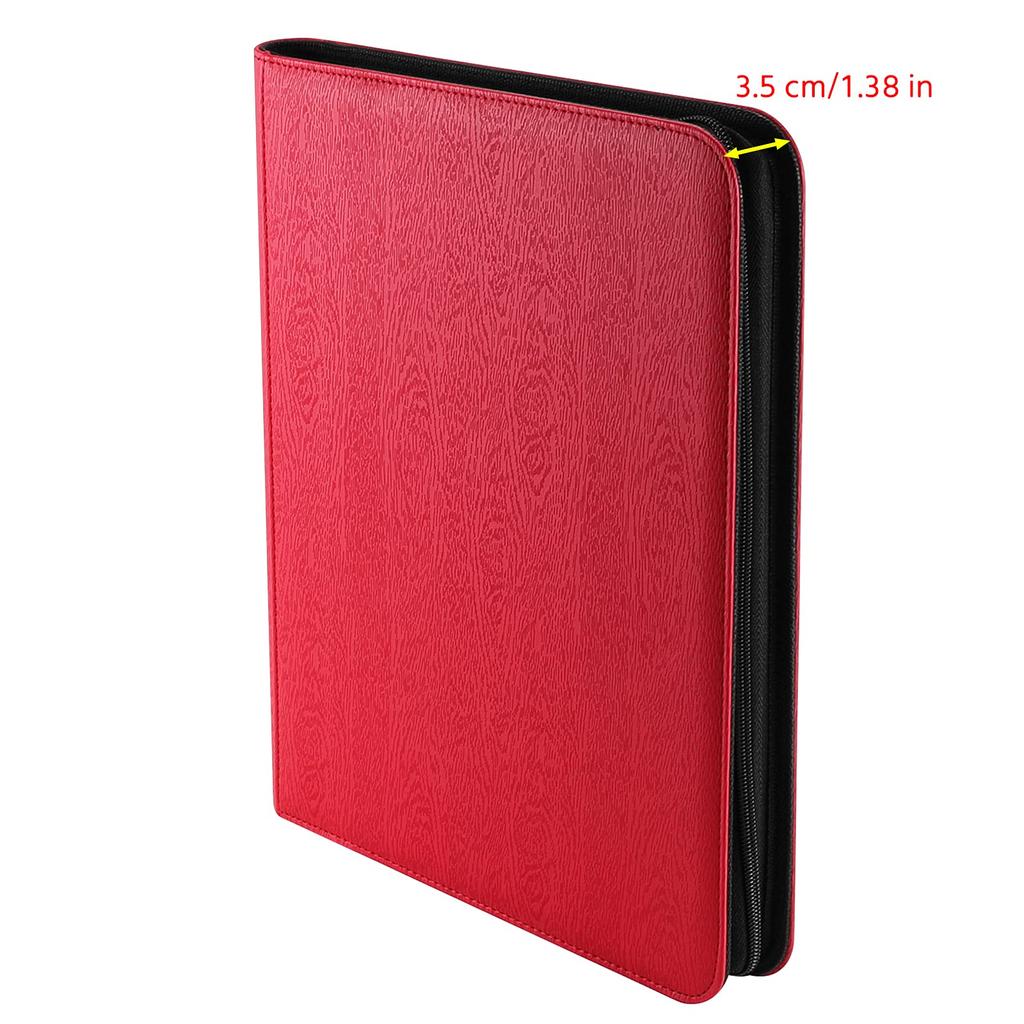 PAKESI Star Card Card File 9 Pockets 25 Inner Leaflets Holds 450 Pieces PU Card Sheet Collect Star Cards and Other Cards Star Card Collection File