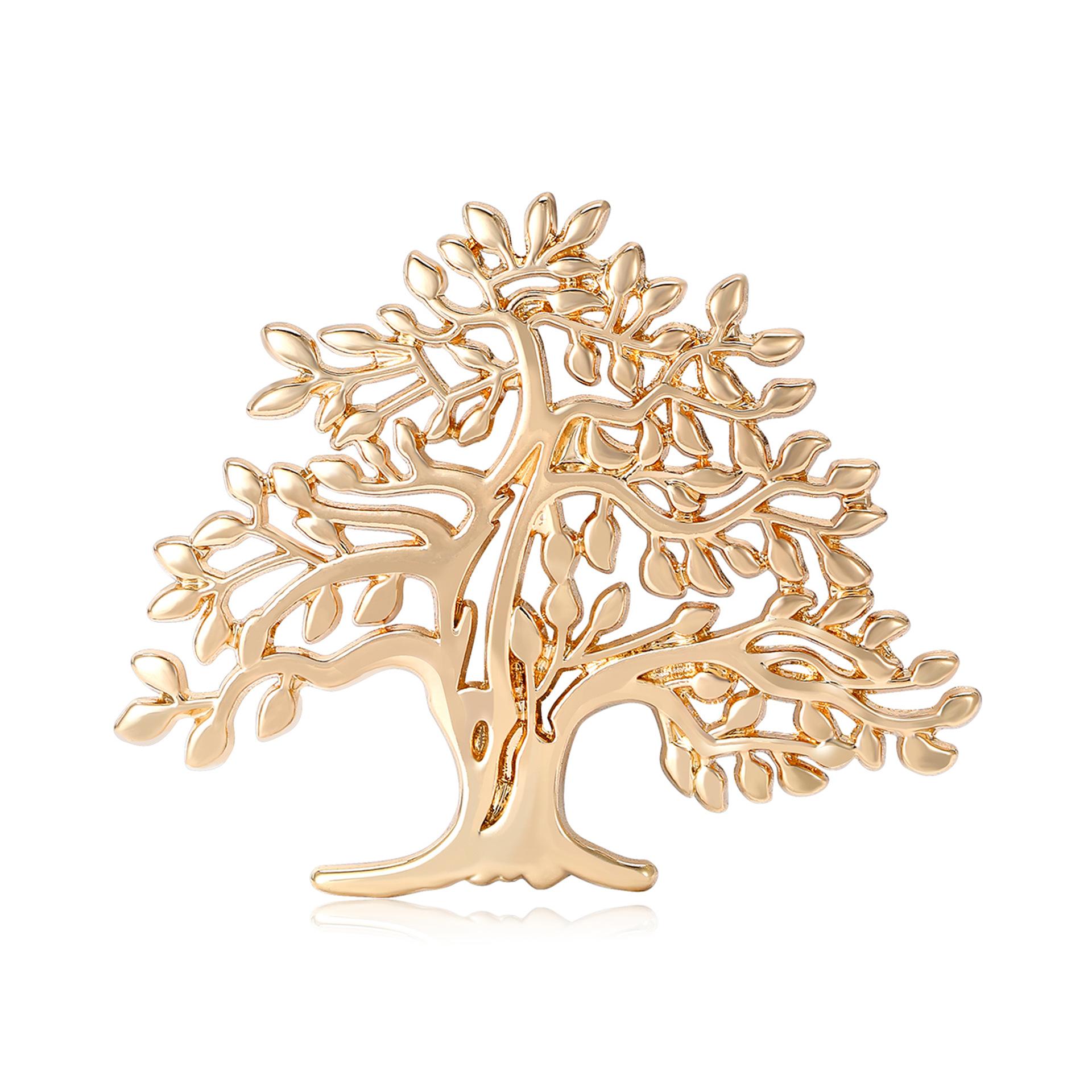 

Нові креативні ювелірні вироби з квітами на грудях із гладкою брошурою з деревом багатства