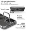 For iPhone 16 Pro Magnetic Case Shockproof TPU+PC Phone Back Cover with Metal Lens Kickstand