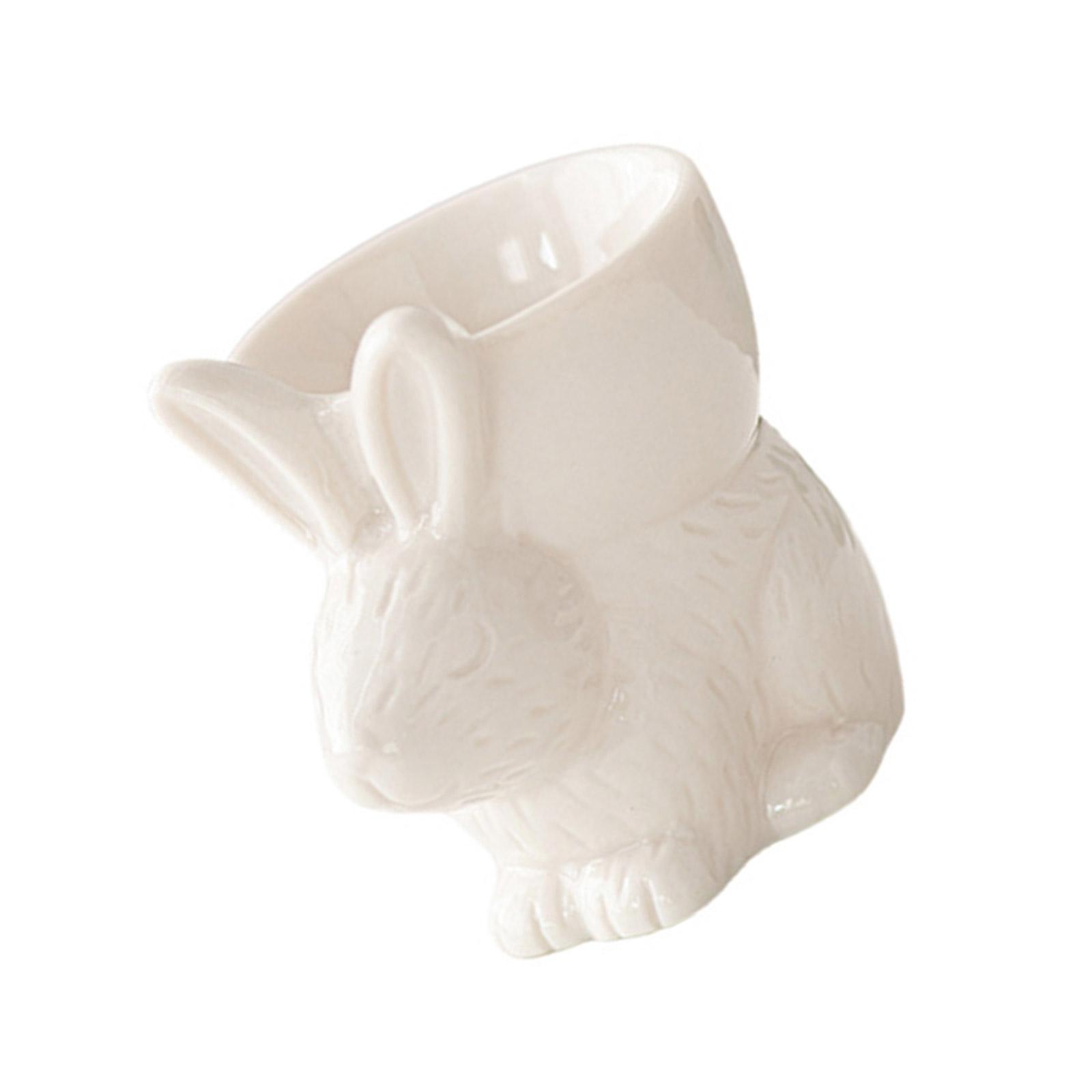 

Очаровательная подставка для яиц в форме кролика, держатель для яиц всмятку, кухонный инструмент для приготовления завтрака и декора кухни белый