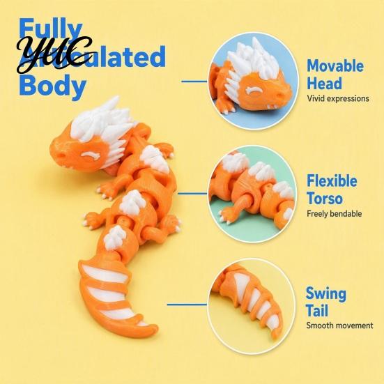 Unique Fantasy Gift 3D Printed Articulated Dragon Figurine, Fully Jointed Movable Winged Moveable Toy, Desktop Ornament, Fidget for Kids Adults