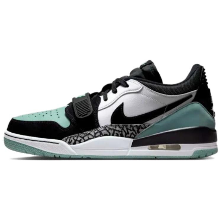 New Jordan Legacy 312 Anti Slip Wear Resistant Low Top Vintage Basketball Shoes Men's White Black Green CD7069-109
