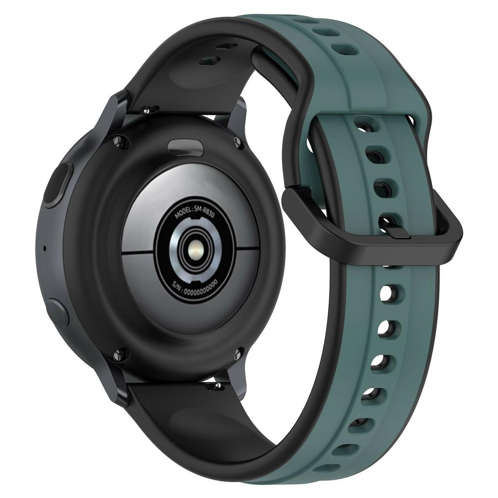 KALEBOL 20mm Silicone Watch Strap for Samsung Galaxy Watch6 Classic 47mm/43mm/Huawei Watch GT 3 Pro 43mm Dual Color Wrist Band