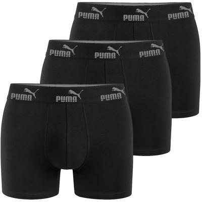Puma Men's Boxer Briefs Black Cotton 3 Pack