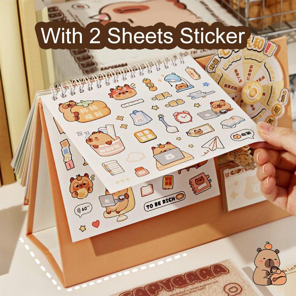 Funny Capybara 2025 Calendar To Do List Agenda Organizer Planner Wheel Desktop Calendar  Decor