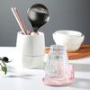 Silicone Handle Korean Soup Spoon Set With Spoon Rack Hot Pot Spoon Household Tablespoon  Cooking