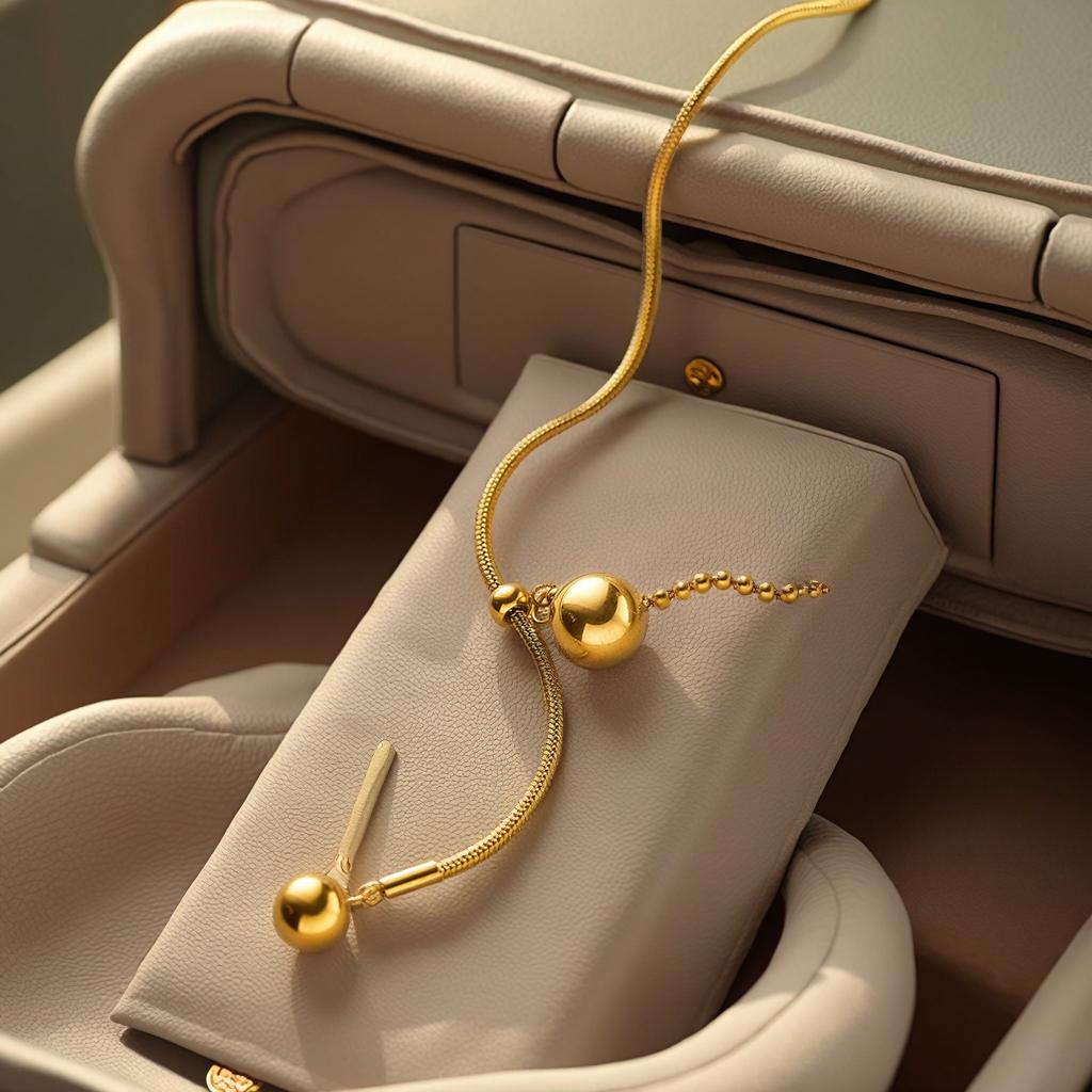 Ins Female Noble Tassel Necklace Luxurious and Tasteful Golden Saturn Bead Necklaces Hot Selling Adjustable Jewelry
