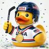 Resin Duck Figurine Decorative Statue Home Desktop Ornament USA 250th Anniversary Edition Creative Gift
