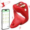 Vibrating Pneis Cock Ring Sex Toys for Men Tongue Design with 9 Vibration Modes Vibrator APP Control Male Couples Erection Ring Longer Harder