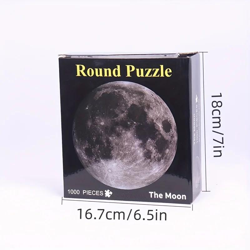 1000Pcs Giant Space Moon Earth Puzzle Matte Surface Dustproof Adult Puzzle Starry Sky Plane Puzzle Wall Decoration Gift