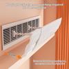 Air Vent Deflector 43x20x4cm Plastic White Retractable From 60 Cm (23.6 In) To 94 Cm (37 In) 180° Adjustable Air Conditioner