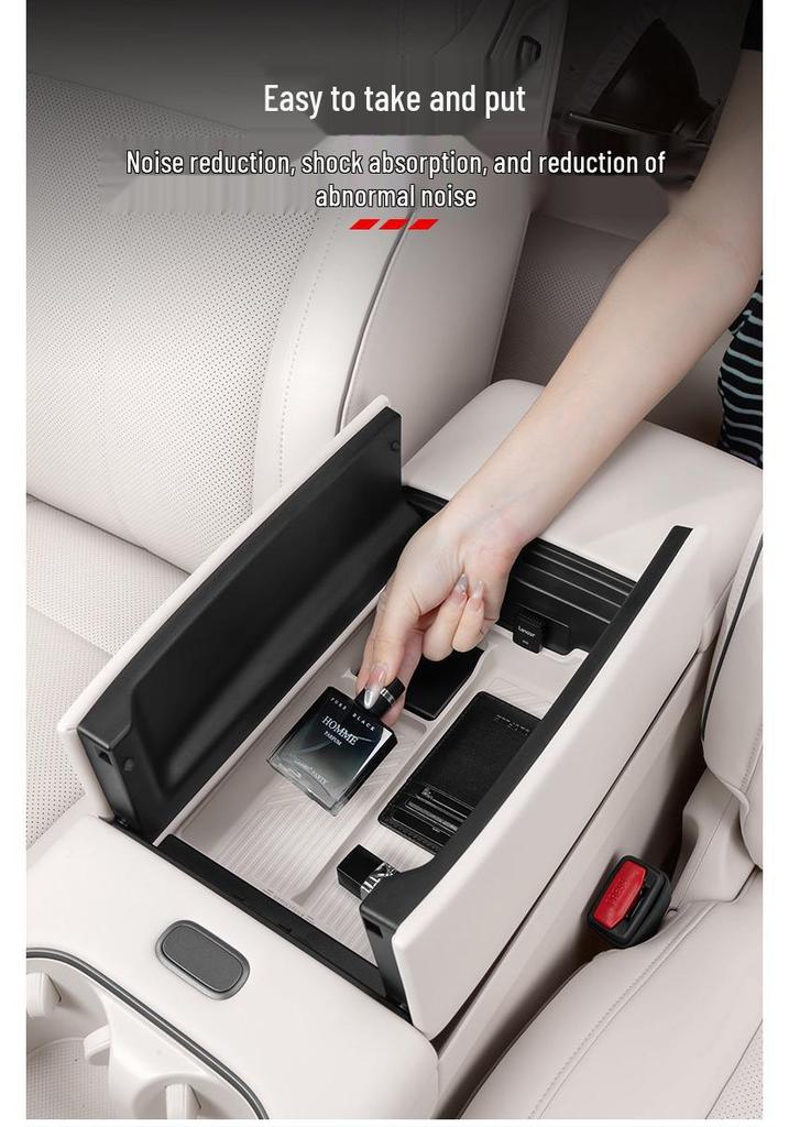 Ideal i6i8 Armrest Console Storage Box - Car Interior Silicone Organizer