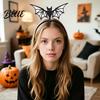 Versatile Festival Hair Ornament Halloween Bat Headband Felt Glitter Hairband Cosplay Props for Costume Masquerade Party Prop Garden Tour Supplies