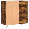 Record Cabinet Smoked Oak 84.5 x 38 x 89 cm Wood Based Material