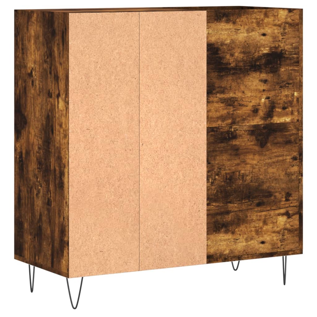 Record Cabinet Smoked Oak 84.5 x 38 x 89 cm Wood Based Material