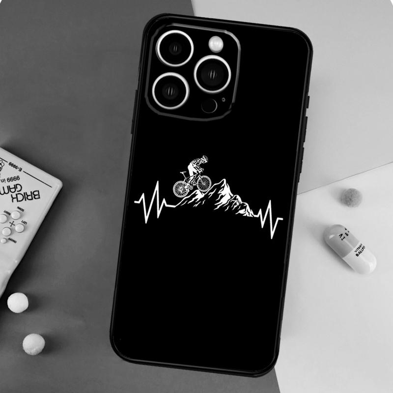MTB Mountain Bike Cycling Bicycle Phone Case For iPhone 17 16 14 13 12 11 15 Pro Max Plus 12 13 mini 16e 17 Air Bumper Cover