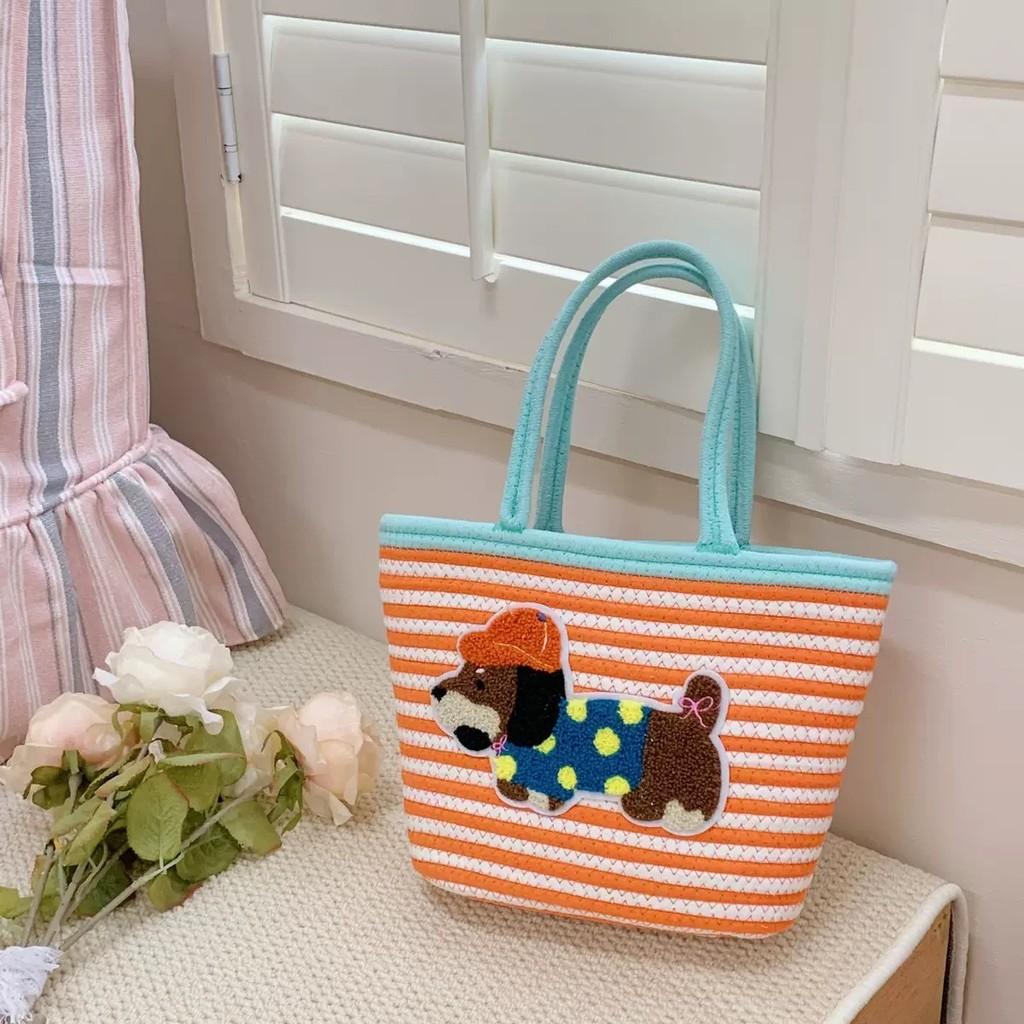 

Dachshund Pattern Woven Handbag Single Shoulder Underarm Bag Women Gift Fashion