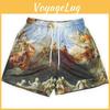 Ink American Style Painting Casual Shorts Mens Summer Loose Fit Plus Size Quick Drying Basketball Training Shorts