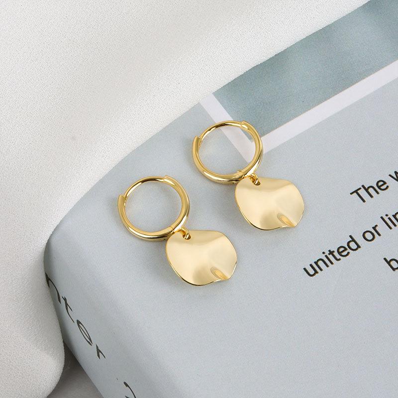 925 Silver Irregular Coin Hoop Heart Star Moon Eye Punk Hip-Hop Geometric Earrings For Women Fashion