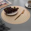1 Peça Grande 38x38cm Jogo Americano Redondo Ins Nórdico Oco Almofada de Isolamento Térmico Jogo Americano para Mesa de Casa Decoração de Festa de Casamento