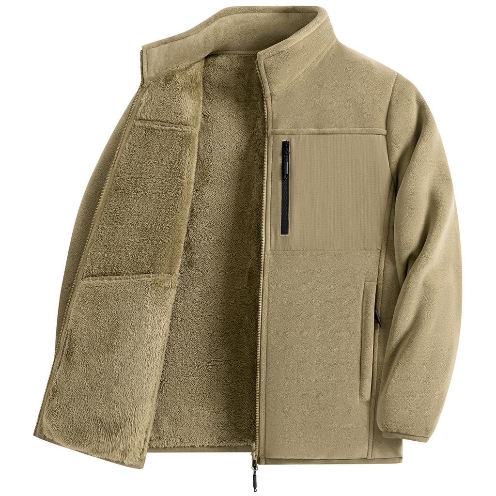 Herbst- und Winter-Samt-Verdickte Herrenjacke Outdoor Winddicht Warm Werkzeugjacke