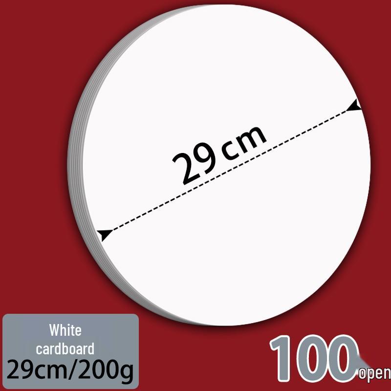 Double-Sided Black & White Round Kraft Drawing Paper.