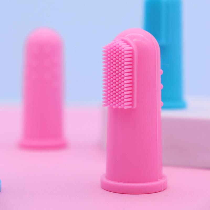 Silicone Finger Sleeve Pet Toothbrush for Dogs and Cats - Oral Hygiene Tool