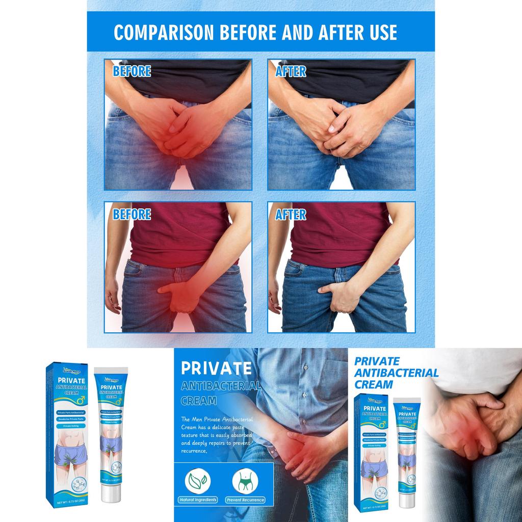 Soothing Men's Skin Itch Relief Cream For Inner Thighs Gentle Moisturizing Formula