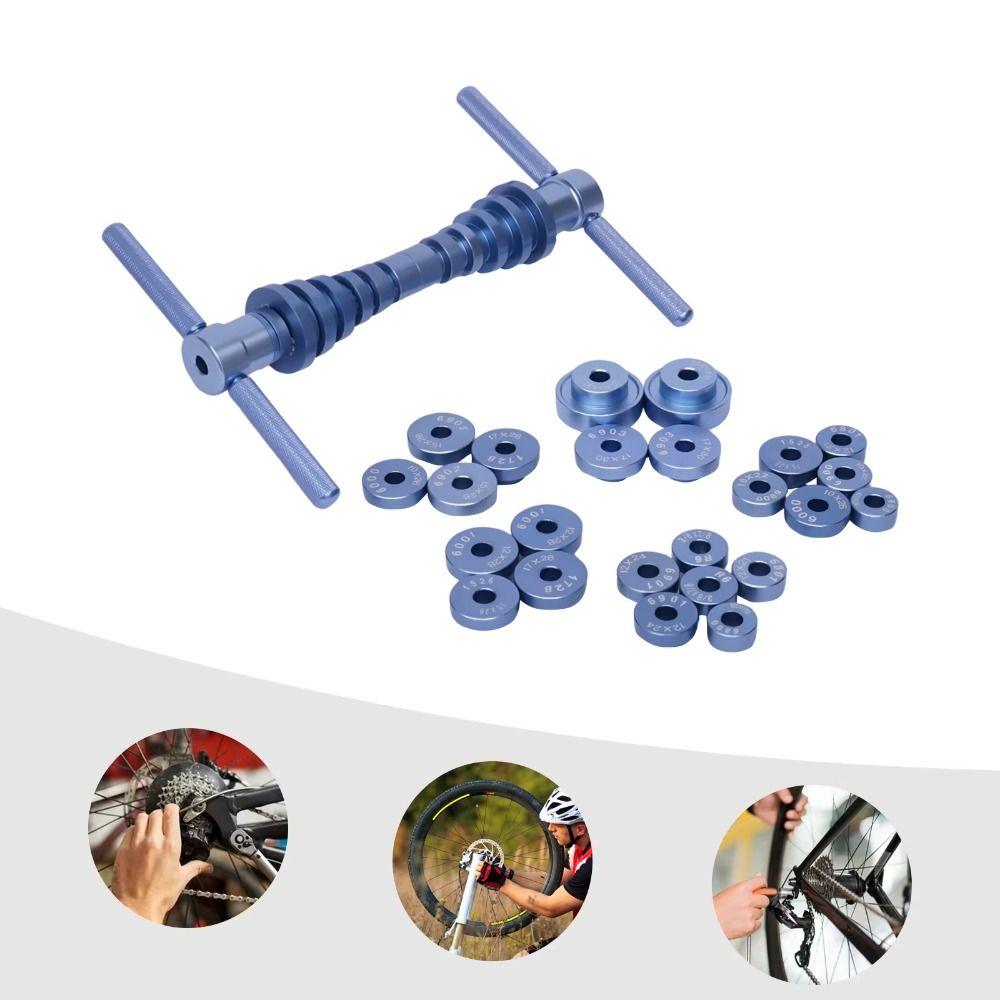 18 Pressure Blocks Bicycle Bearing Installation Tool Wheel Bearing Press Set  Bicycle Maintenance