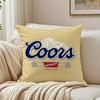 Classic American Beer Art CCoors Cushion Cover Linen Pillowcase Soft  for Sofa Bed Home Room Decor