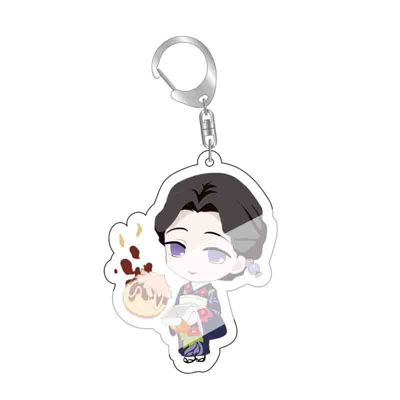 Anime Keychains Keychain Demon Slayer Kimetsu No Yaiba Acrylic Key Ring Cute Funny Cartoon for Friends