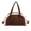 Trendy lamswol splicing damesmode pluche high-end herfst en winter handtas kleine vierkante tas trend