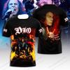 Retro Rock Dio Band 3d Graphic Print T-shirt Men Women Fashion Casual Oversized Short Sleeve Tops Tees Men Clothing Album