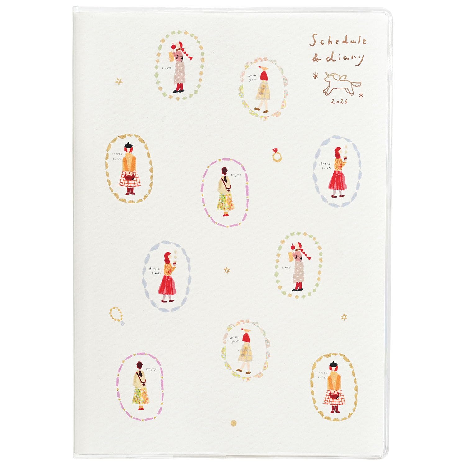 

Kutsuwa Rainbow To Do Planner, 2026, A5 Weekly, Monday Start, One-Piece Dress Girl, 134SHB, December 2025 Start