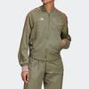 Adidas Vrct Jacket With Tiger Embroidery And Striped Solid Color Zipper Loose Fit Unisex Outerwear Artifact-Green FI6720
