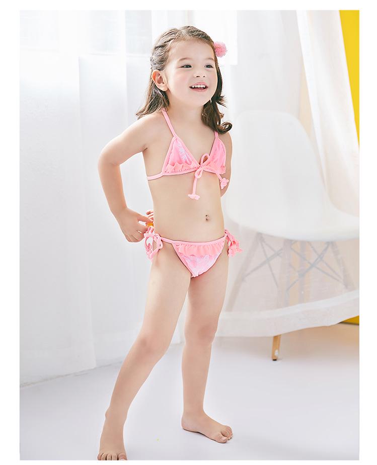 Colorful Print Adjustable Tie Bikini Set for Girls - Baby To Medium Sizes