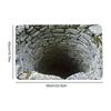 VIKAMA 3D Carpet Optical Illusion Decoration Door Mat Bedroom Living Room Bathroom 3D Illusion Hole Carpet Home Decoration