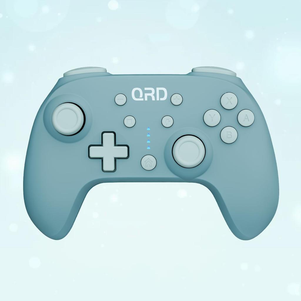 QRD Junior E5 Mini Compatible with Blue Gamepad, Pocket-sized Controller, Cute, Switch/PC/Android/IOS,